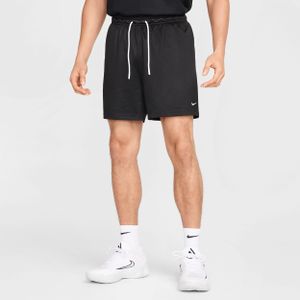 Nike Dri-FIT mesh basketbalshorts voor heren (13 cm) - Zwart