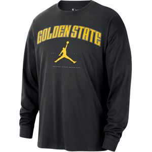 Golden State Warriors Essential Jordan NBA-herenshirt met lange mouwen - Zwart