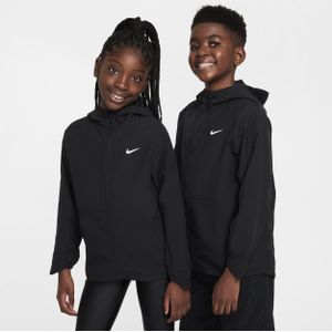 Nike Dri-FIT trainingsjack met uv-bescherming voor kids - Zwart