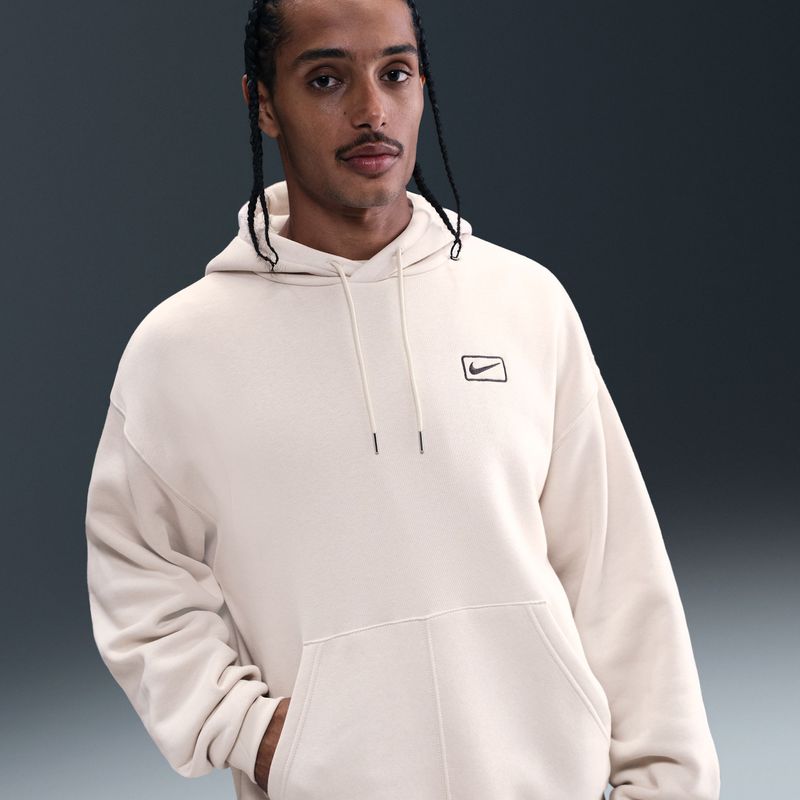 Nike - Street Fleece Overhead Hoodie - Wit - Heren