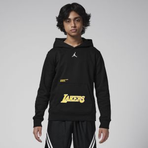 Los Angeles Lakers Courtside Statement Edition Jordan NBA-hoodie van fleece voor kids - Zwart