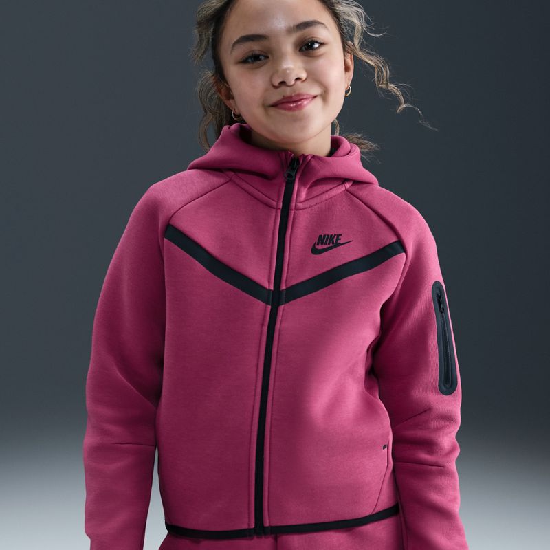 Nike - Tech Fleece Hoodie - Grijs - Voor Meisjes