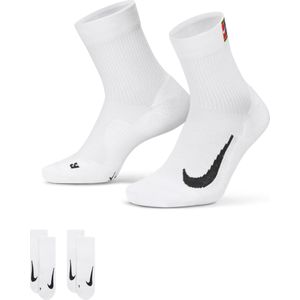 NikeCourt Multiplier Max Enkelsokken voor tennis (2 paar) - Wit