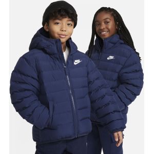 Nike Lightweight Synthetic Fill ruimvallend kinderjack met capuchon - Blauw