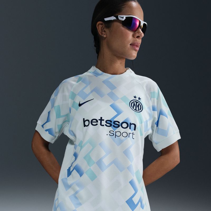 Inter Milan 2025/26 Stadium Uit Nike Dri-FIT replicavoetbalshirt voor dames - Blauw