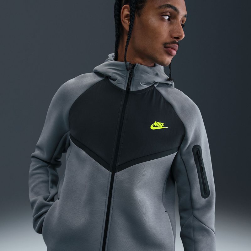 Nike - Tech Windrunner - Herenjack - Blauw - Fleece met Rits over de Hele Lengte