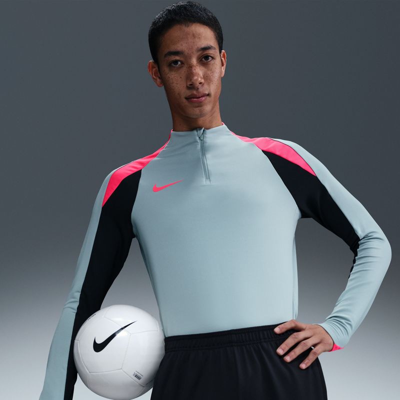 Nike - Strike Dri-FIT - Voetbaltrainingstop - Grijs - Halflange Rits