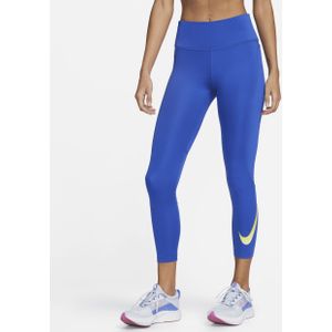 Nike Fast 7/8-hardlooplegging met halfhoge taille en zakken voor dames - Blauw