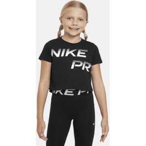 Nike Pro Dri-FIT kort T-shirt voor meisjes - Zwart