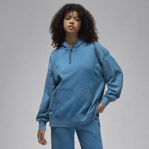 Jordan Flight Fleece gewassen hoodie voor dames - Blauw