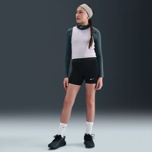 Nike Pro Dri-FIT shorts voor meisjes (8 cm) - Zwart