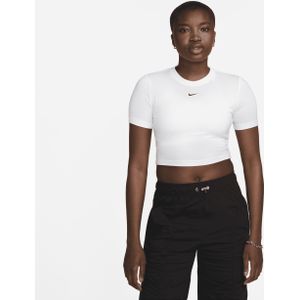 Nike Sportswear Essential aansluitend kort T-shirt voor dames - Wit