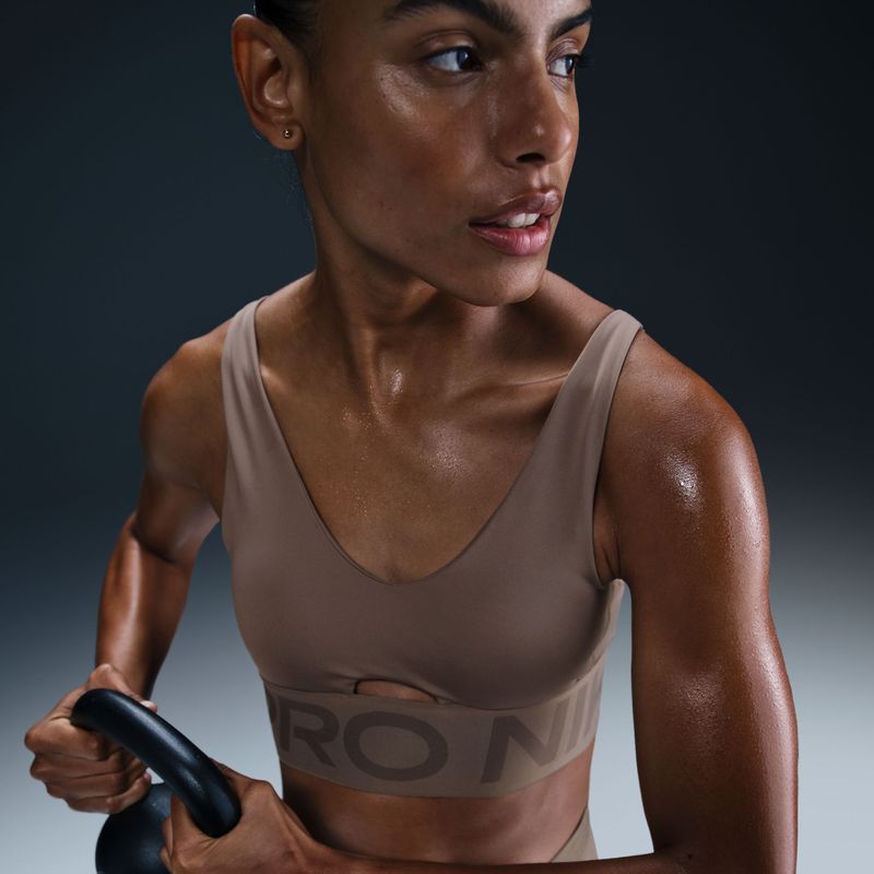 Nike Indy Plunge - Sport bh - Rood - Padded - Medium Ondersteuning