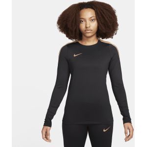 Nike Strike Dri-FIT voetbaltop met ronde hals voor dames - Zwart