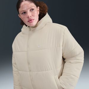 Nike Classic Puffer Therma-FIT ruimvallend jack met capuchon voor dames (Plus Size) - Grijs