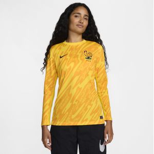 FFF (vrouwenelftal) 2024/25 Stadium Goalkeeper Nike Dri-FIT replicavoetbalshirt voor dames - Geel