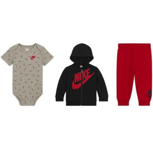 Nike Just Do It Driedelige set met broek voor baby's (3-6 maanden) - Rood