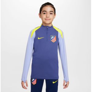 Nike - Atletico Madrid Strike - Trainingstrui - Donkerpaars Geel - 1/4-Zip 2025-2026 Kids