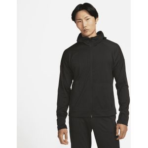 Nike Yoga Dri-FIT hoodie van jerseymateriaal met rits voor heren - Zwart