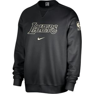 Los Angeles Lakers Standard Issue Nike NBA-sweatshirt met ronde hals en Dri-FIT voor heren - Zwart