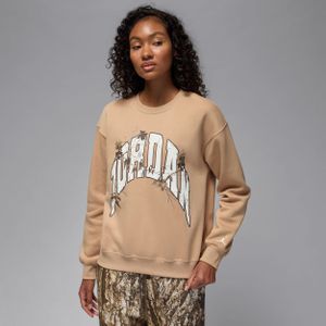 Jordan Brooklyn Fleece Realtree sweatshirt met ronde hals voor dames - Bruin