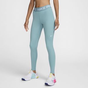 Nike Pro Legging met halfhoge taille en mesh vlakken voor dames - Blauw