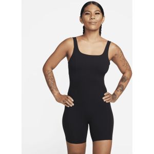 Nike Zenvy Dri-FIT korte bodysuit voor dames - Zwart