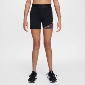 Nike Pro Dri-FIT shorts voor meisjes (8 cm) - Zwart