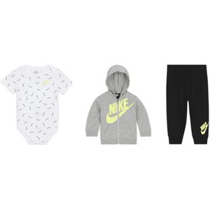 Nike Just Do It Driedelige set met broek voor baby's (3-6 maanden) - Zwart