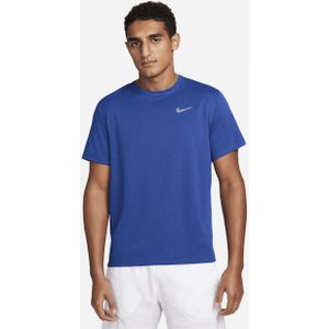 Nike Miler UV hardlooptop met korte mouwen en Dri-FIT voor heren - Blauw