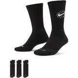 Nike Everyday Crew Basketbalsokken (3 paar) - Zwart