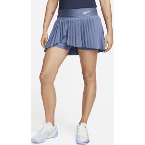 NikeCourt Dri-FIT Advantage Tennisrok met plooien - Blauw