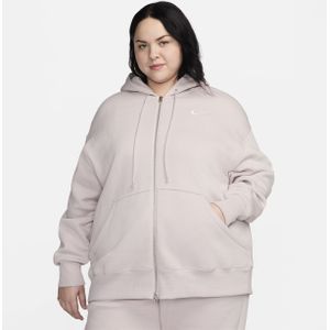 Nike Sportswear Phoenix Fleece Oversized hoodie met rits voor dames (Plus Size) - Paars