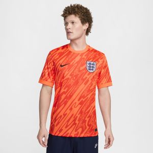 Engeland (vrouwenelftal) 2024/25 Stadium Goalkeeper Nike Dri-FIT replicavoetbalshirt met korte mouwen voor heren - Oranje