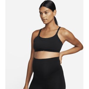 Nike Alate (M) sport-bh voor borstvoeding met lichte ondersteuning en lichte voering (zwangerschapskleding) - Zwart