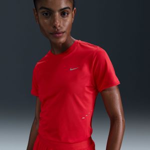 Nike Swift Dri-FIT Hardlooptop Dames - Rood - Korte Mouwen