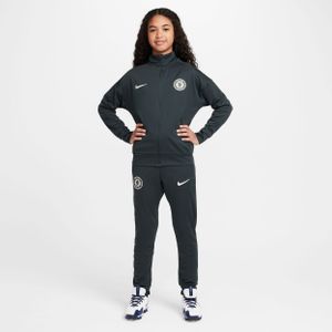 Chelsea FC Academy Pro Nike Dri-FIT knit voetbaltrainingspak voor kids - Groen