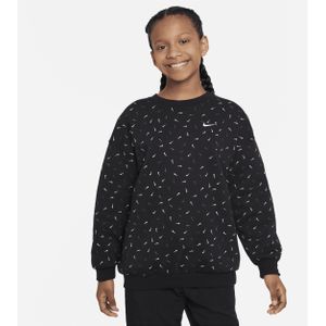 Nike Sportswear Club Fleece oversized sweatshirt voor meisjes - Zwart