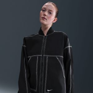 Nike oversized cargojack met graphic voor dames - Zwart