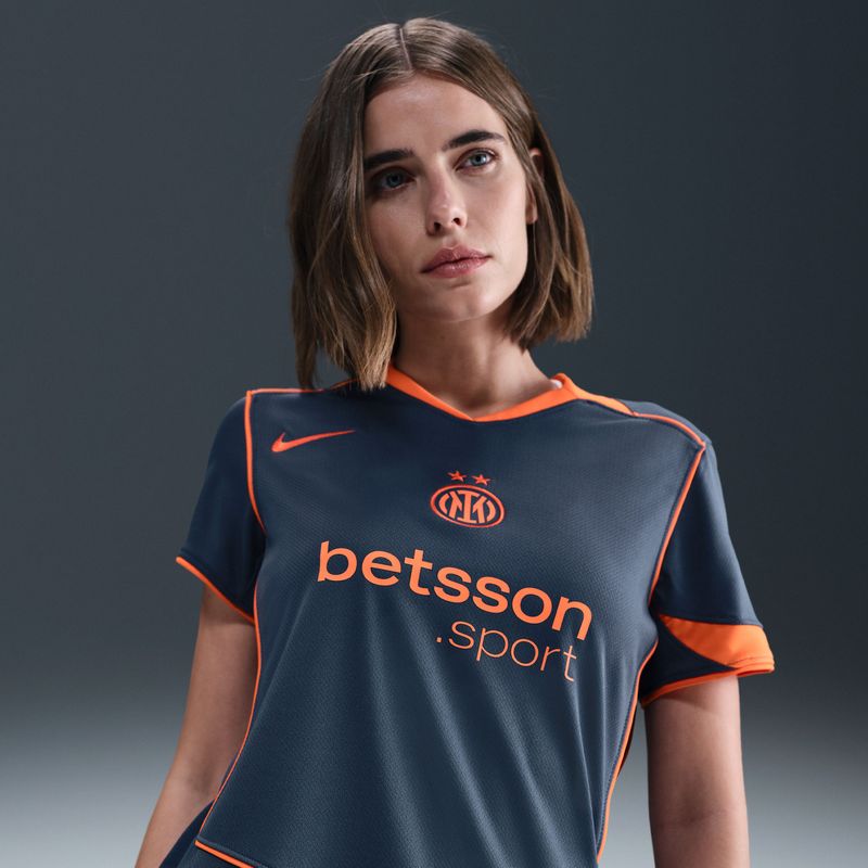 Inter Milan 2025/26 Stadium Derde Nike Total 90 replicavoetbalshirt met Dri-FIT voor dames - Blauw