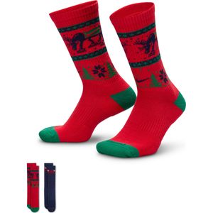 Nike Everyday Plus Cushioned Winter Wonderland Crew sokken (2 paar) - Meerkleurig