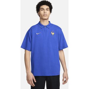 FFF Nike oversized voetbalpoloshirt voor heren - Blauw