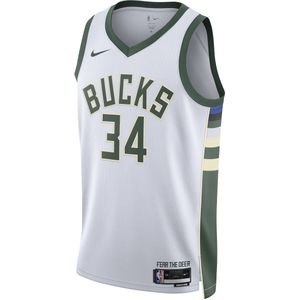 Milwaukee Bucks Association Edition 2022/23 Nike Dri-FIT Swingman NBA-jersey voor heren - Wit