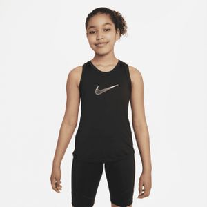 Nike One Dri-FIT trainingstanktop voor meisjes - Zwart