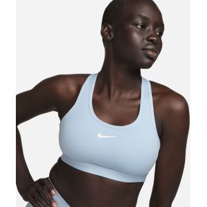 Nike Swoosh Medium Support padded sport-bh - Blauw