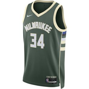 Milwaukee Bucks Icon Edition 2022/23 Nike Dri-FIT Swingman NBA-jersey voor heren - Groen