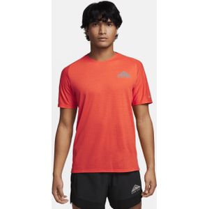 Nike Trail Solar Chase hardlooptop met korte mouwen en Dri-FIT voor heren - Oranje