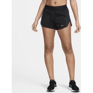 Nike Running Division hardloopshorts met halfhoge taille en binnenbroekje voor dames (8 cm) - Zwart