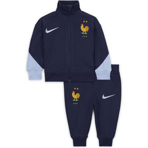 FFF Strike Nike Dri-FIT knit voetbaltrainingspak voor baby's - Blauw