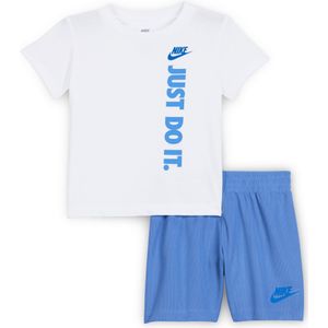 Nike set met T-shirt met graphic en shorts voor baby's (12-24 maanden) - Blauw